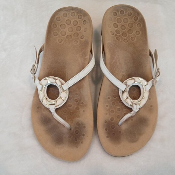 VIONICS THONGS WITH GOLD-TONE EMBELLISMENT - Picture 6 of 6